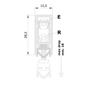 Автоматический порог Comaglio PRESSURE 1770 Santreyd LK01-842