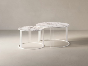 Круглый журнальный столик из керамогранита