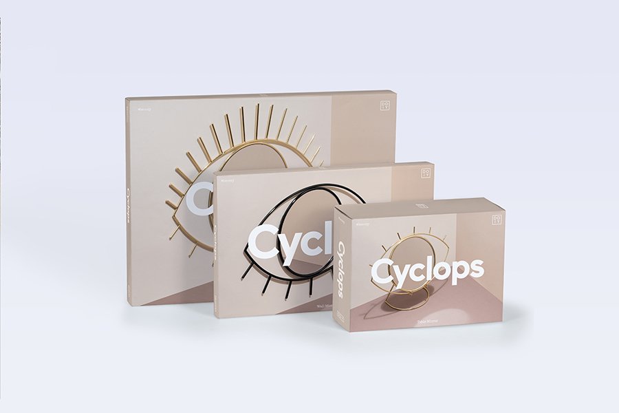 Зеркало в форме глаза декоративное среднее в черной раме Cyclops DOIY ДИЗАЙНЕРСКИЕ 253251 Черный  - Вид №3