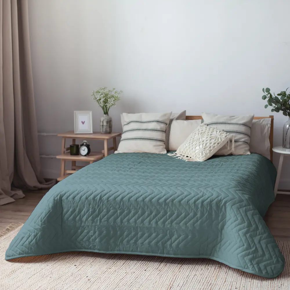 INSPIRE Nicolosi — бирюзовое покрывало из микрофибры 240x200 см 89334498 STLM-1027906 - Вид №4