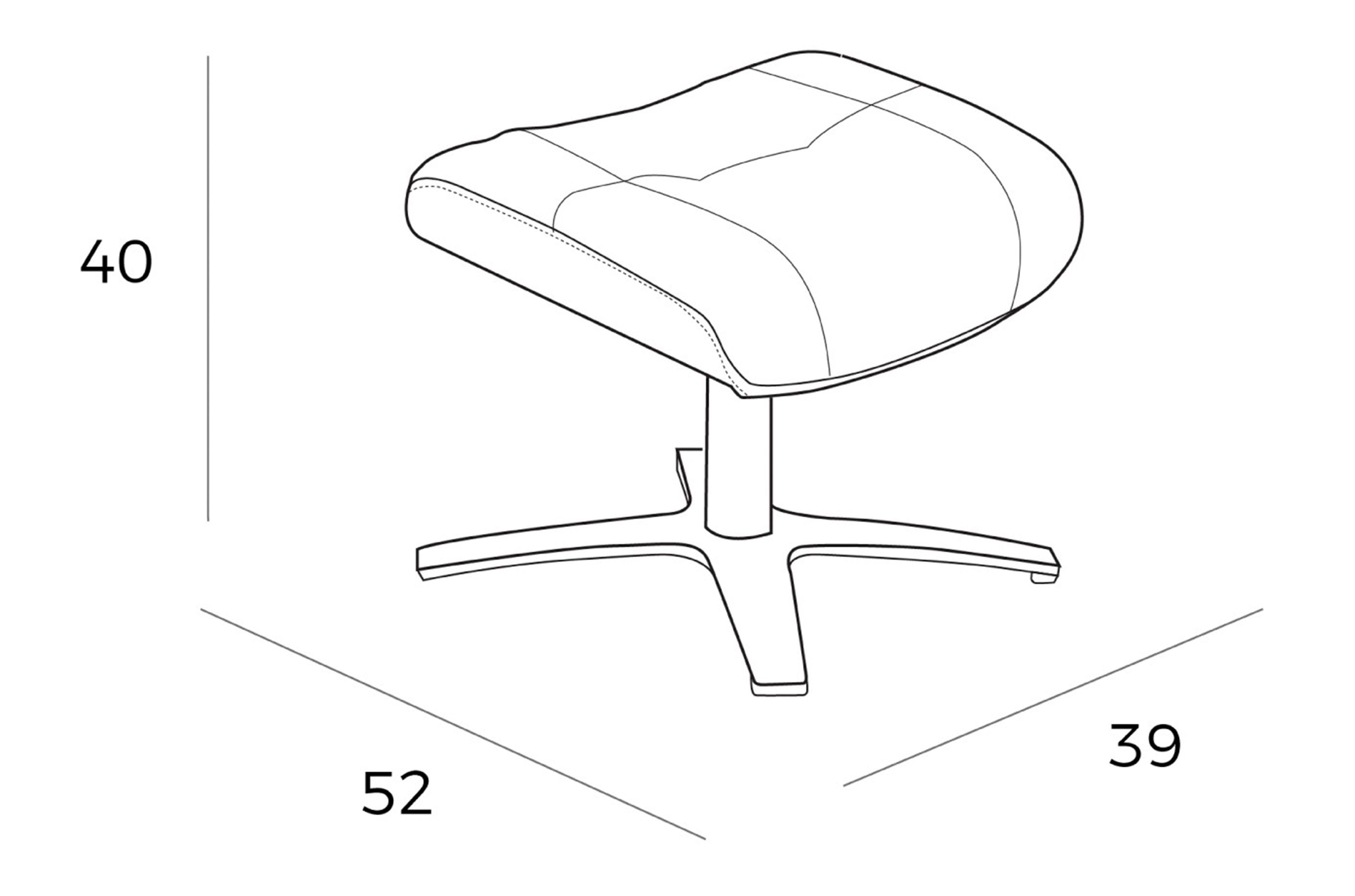 Кожаная мягкая поворотная спицевая подставка для ног Angel Cerda диван Trend ARCH-00001815 - Вид №3