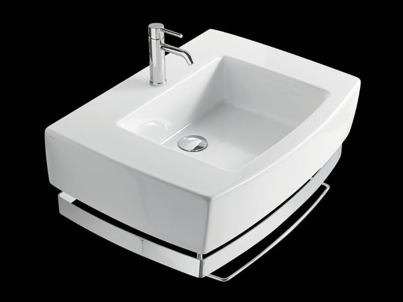 Керамическая прямоугольная раковина с держателем для полотенец Galassia SA.02 ARCH-00036642 - Вид №1