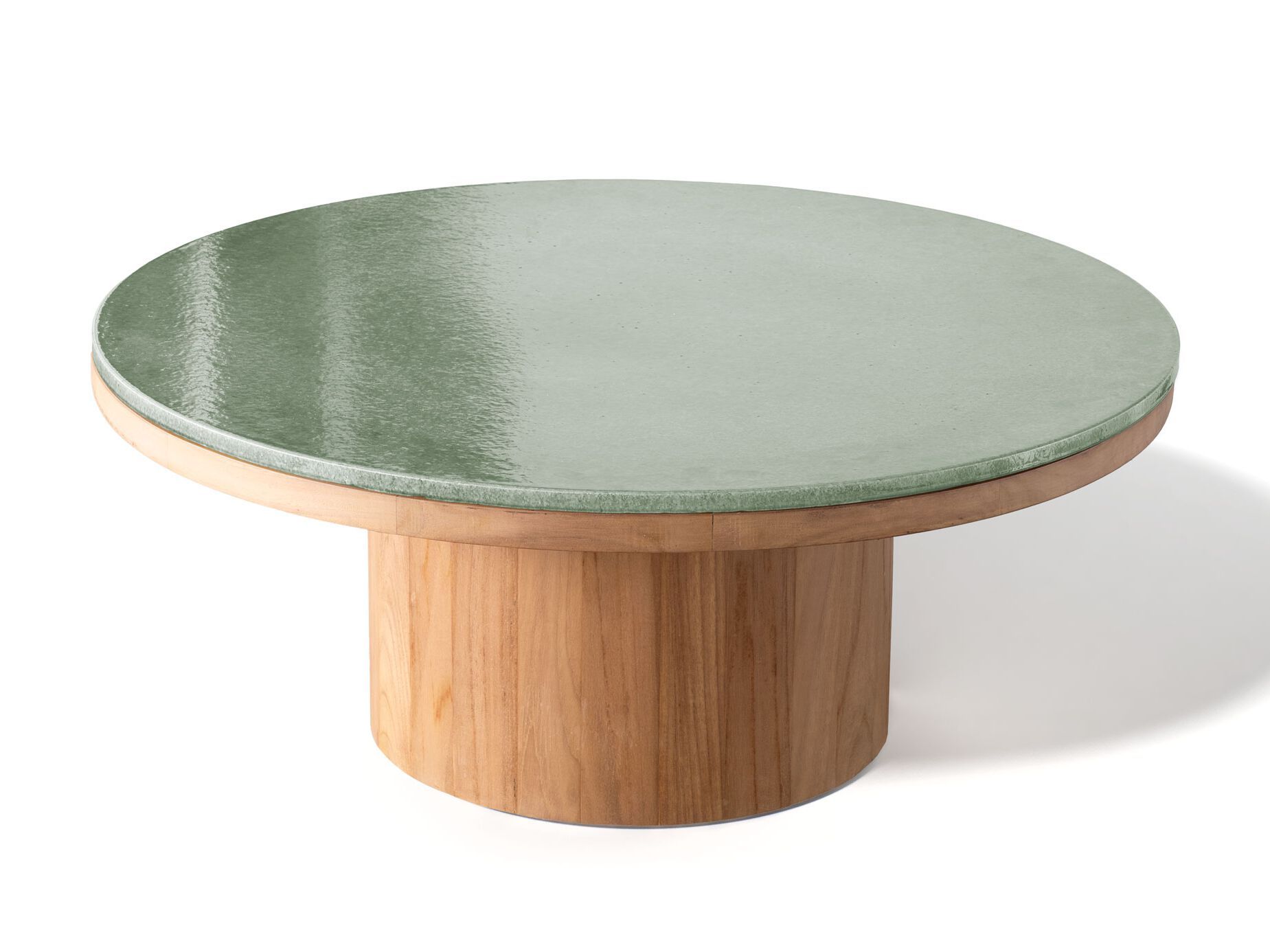 Круглый низкий стол из тикового дерева Atmosphera фрисби ARCH-00006488 - Вид №3