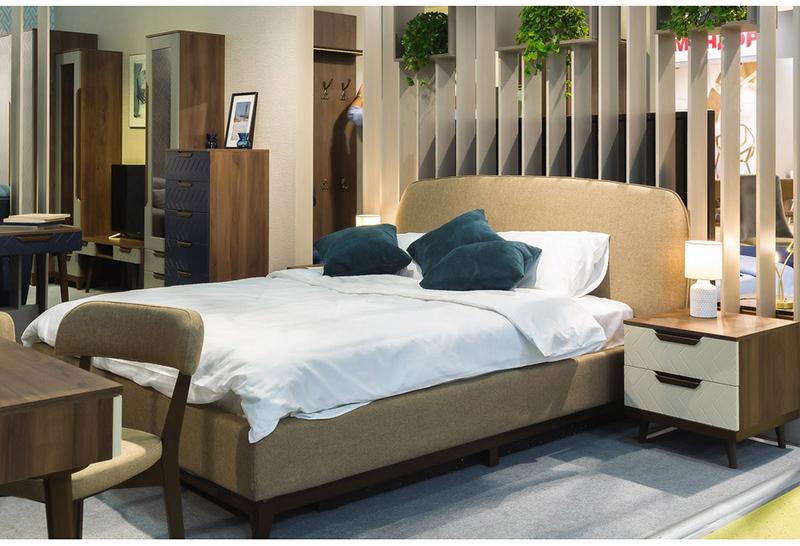 2761 Кровать с ортопедическим основанием 1.6 Сканди Лайт Бежевый R-HOME 40172726h_Беж - Вид №1