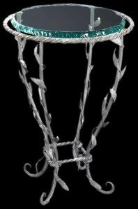 Tisserant Круглый стеклянный высокий журнальный столик