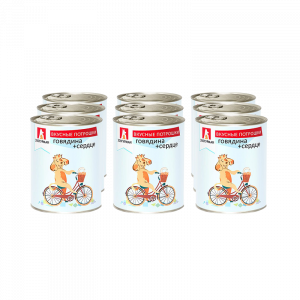 УТ0005334*9 Корм для собак Вкусные потрошки говядина, сердце конс. 750г (упаковка - 9 шт) ЗООГУРМАН