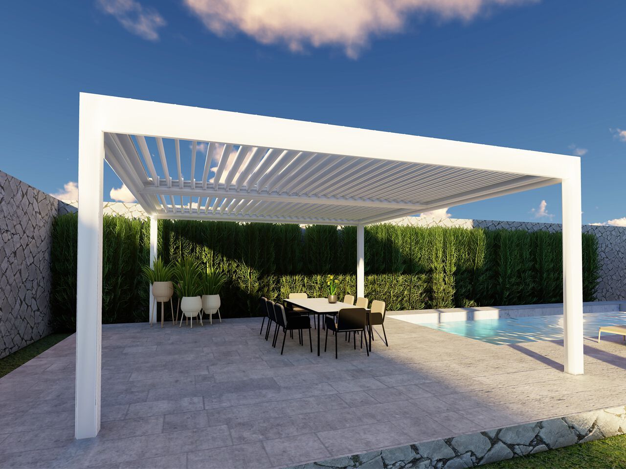 Биоклиматическая пергола из алюминия Gaviota CLIMATIKA PLUS ARCH-00000477