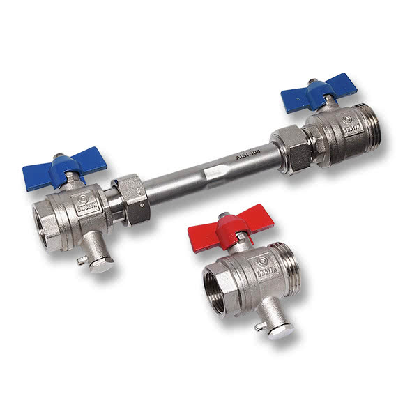 1VTWMZ34H SANHA VT-WMZ-H Комп-кт гориз.подкл-я для панельных модулей отоп-я  3/4 мм  - Вид №1