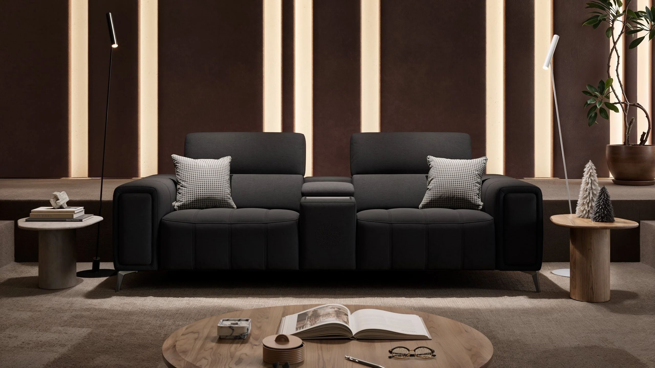 2 местный домашний кинотеатр ткань диван Sofanella Linera Kino ARCH-00116909 - Вид №4