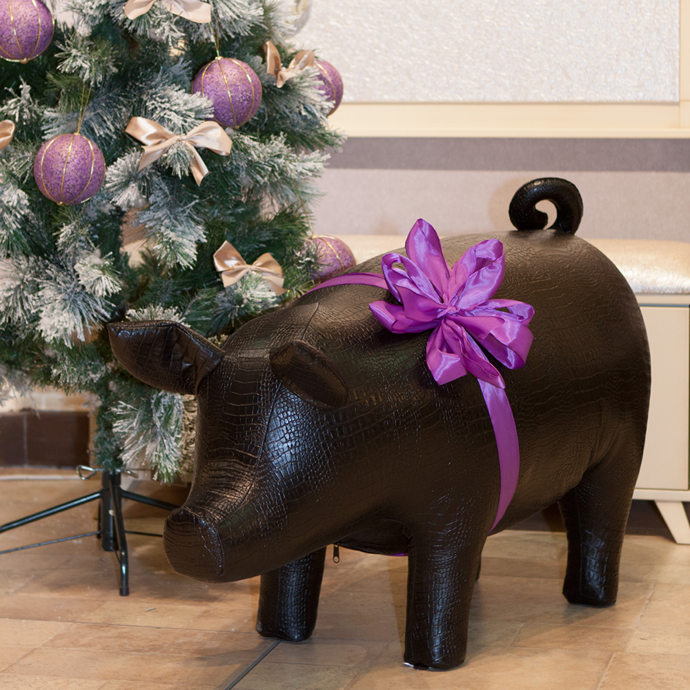 74161 Банкетка Пуф Пан Кабан Черный BOGACHO 4627138174715 - Вид №1