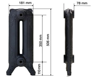 Чугунный радиатор GuRaTec Art Deco 470 8 секций 7799 - Вид №3