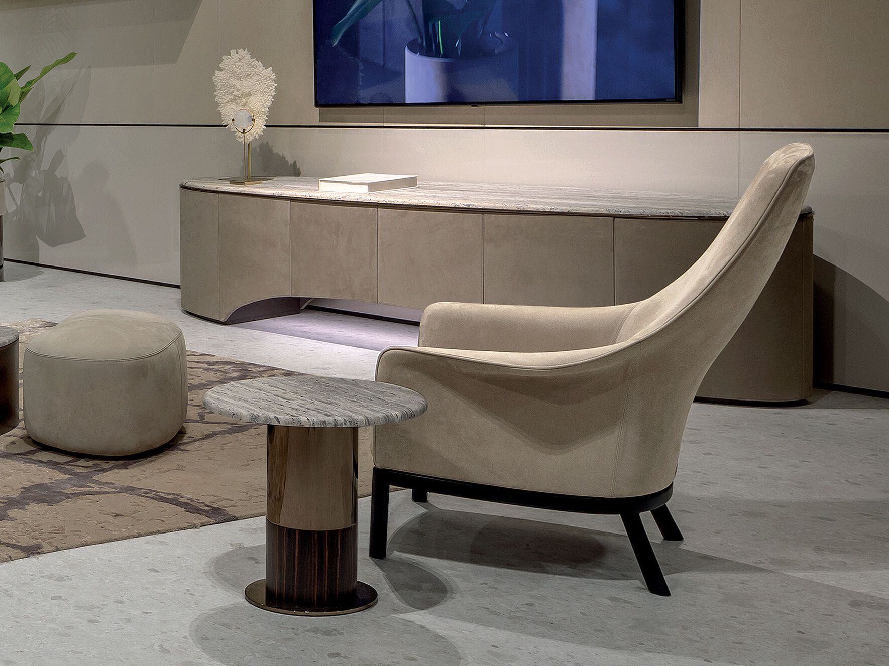 Тканевое кресло с подлокотниками Longhi Blooming ARCH-00005688 - Вид №2