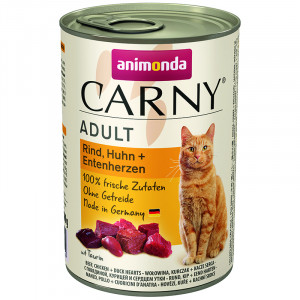 ПР0045429 Корм для кошек Carny Adult говядина, курица, утка конс. 400г Animonda