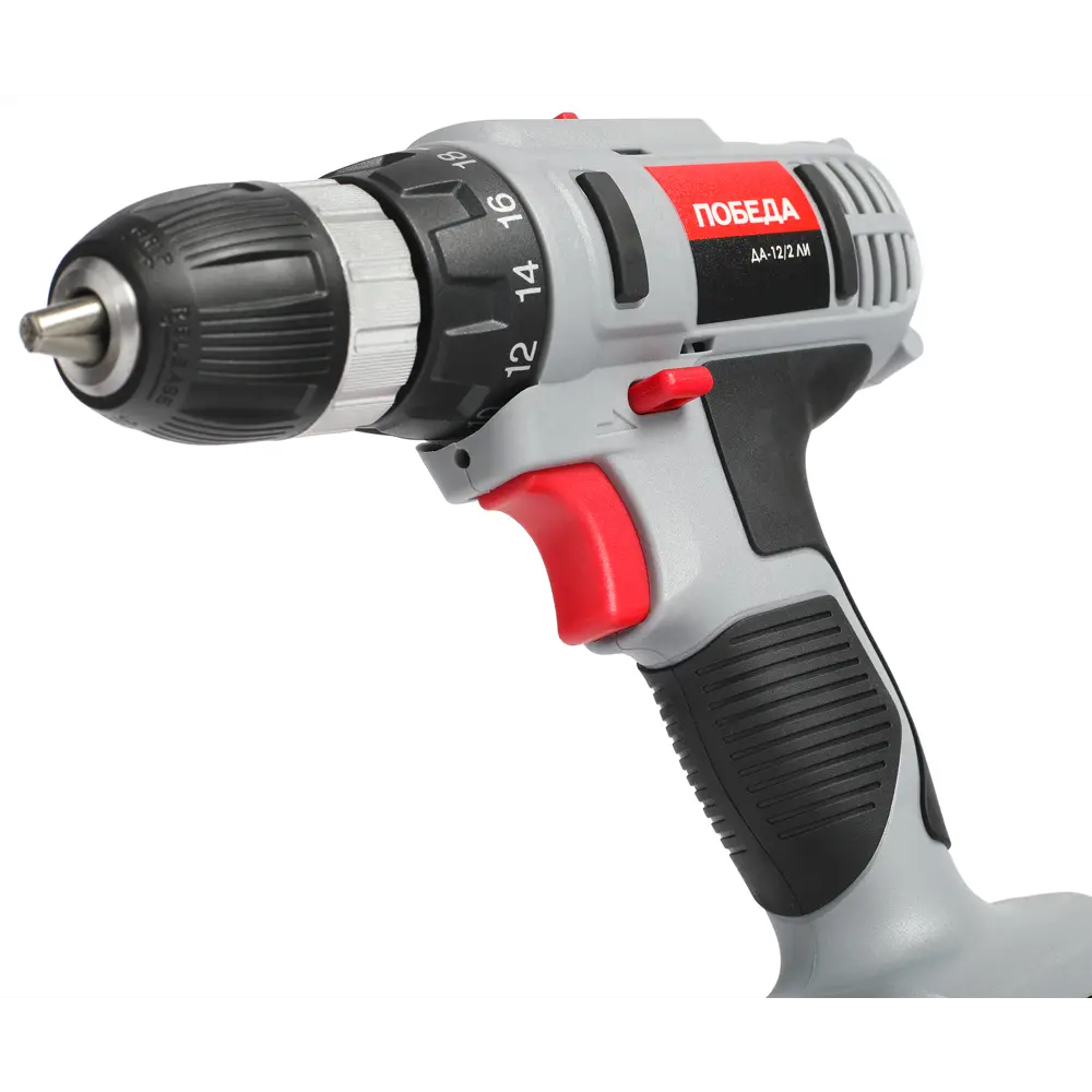 Дрель-шуруповерт аккумуляторная Победа ДА-12/2, 12 В Li-ion 2x2 Ач STLM-2186994 - Вид №4
