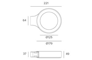 Алюминиевый светодиодный наружный настенный светильник