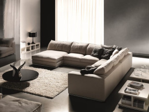 Угловой диван из ткани