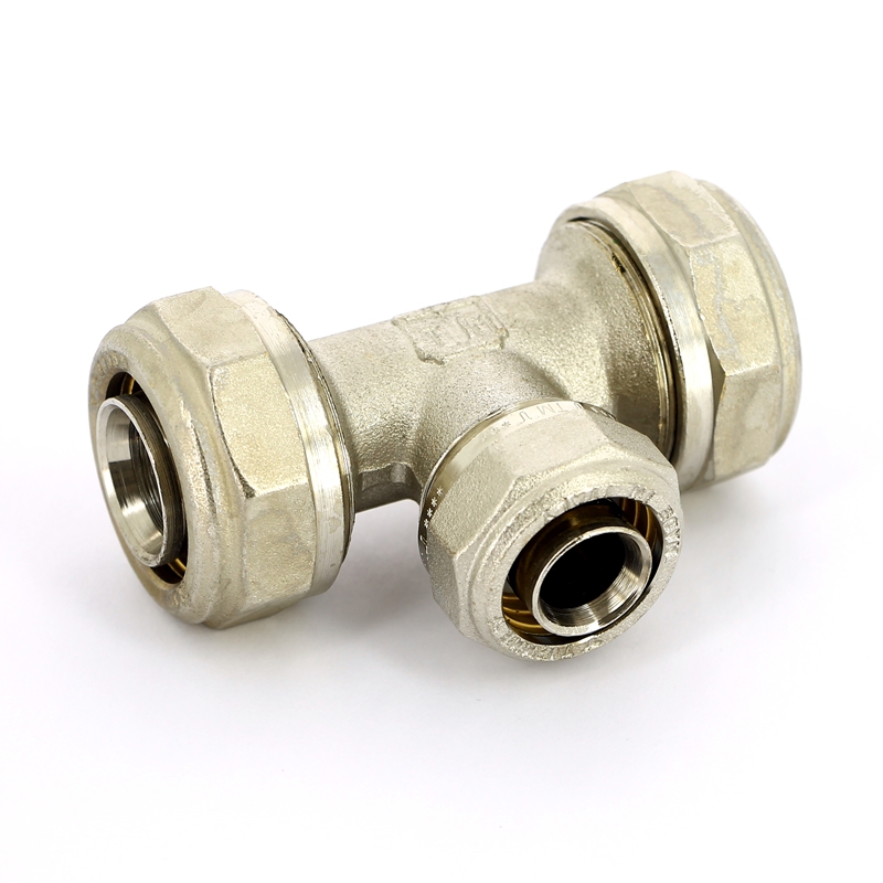 Тройник обжим никелированный TIEMME 32х26х32 1600082