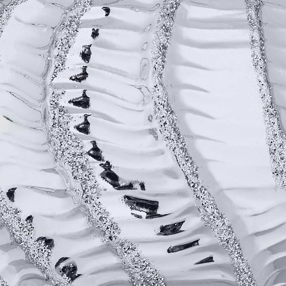 89368963 Шар елочный Изгибы ø8 см пластик серебристый STLM-1463091 Santreyd  - Вид №1