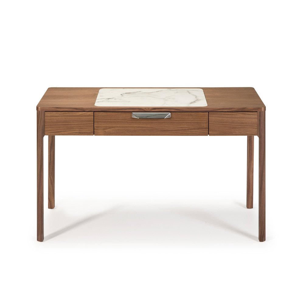 Письменный стол с ящиком деревянный с мраморной отделкой CP1806-DK от Angel Cerda ANGEL CERDA  321214 Орех;коричневый  - Вид №2