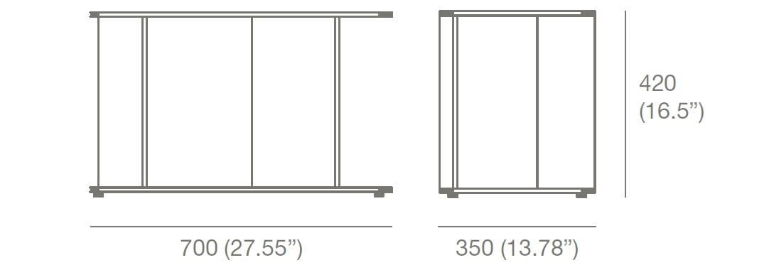 Прямоугольный журнальный столик из закаленного стекла Case LUCENT ARCH-00082819 - Вид №8