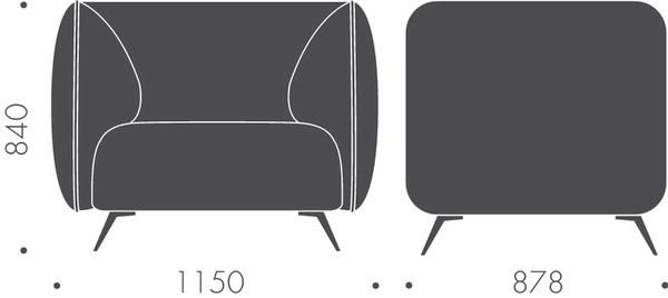 Heavens Кресло из ткани с подлокотниками Otto sun-id-1412141 - Вид №4