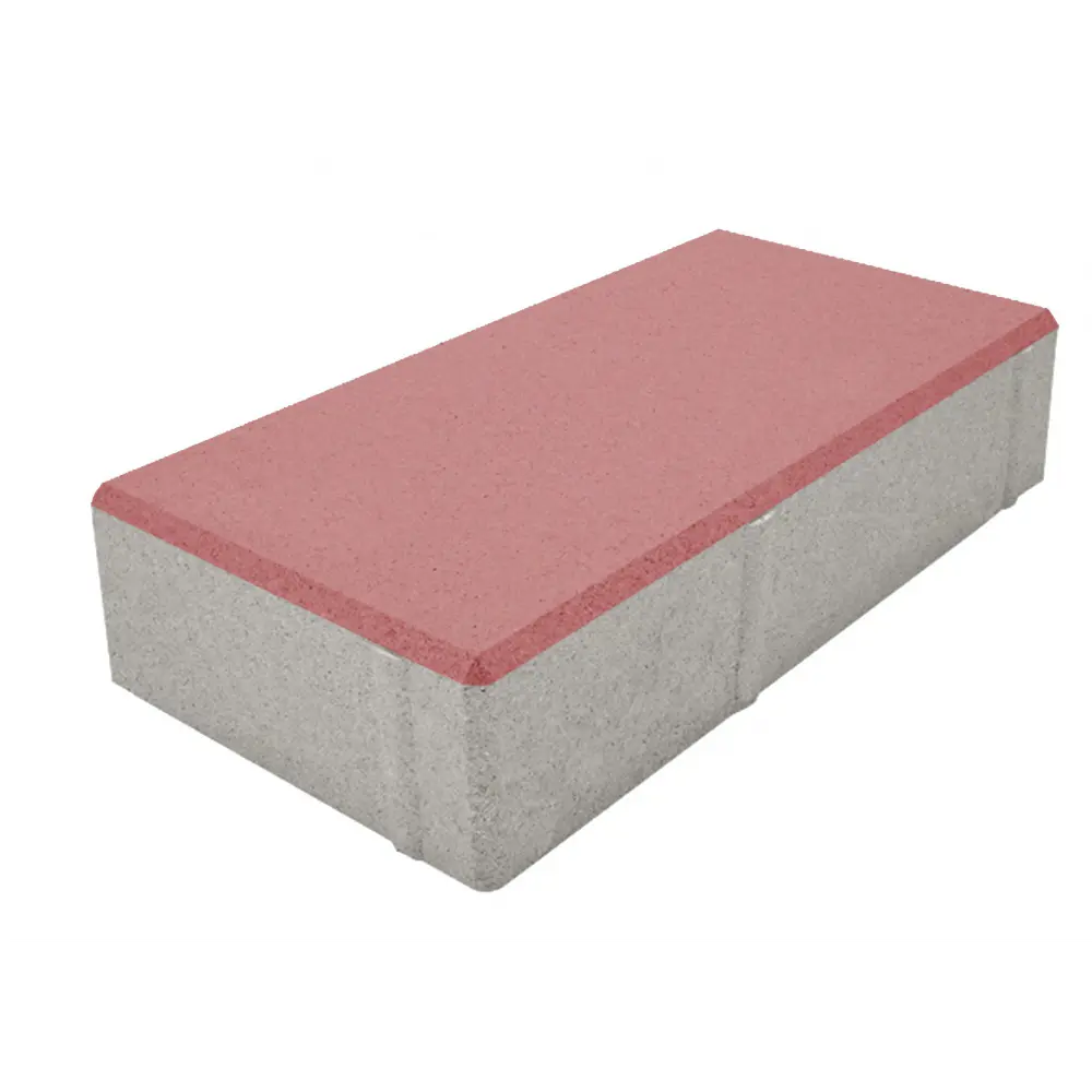 Плитка тротуарная Призма 200x100x80 мм цвет красный 85263200 STLM-2086330 Santreyd 