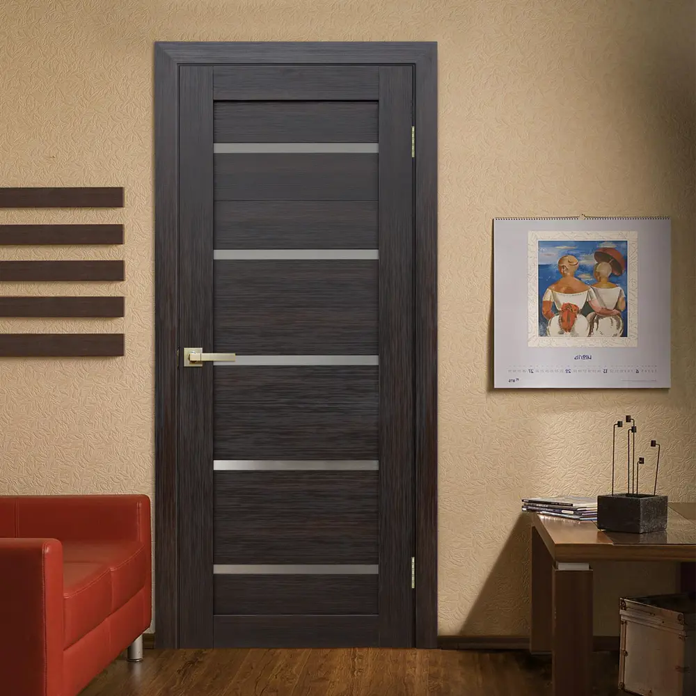 Комплект двери Artens Дукато глухая 60x200 см Hardflex цвет акация с добором 150 мм STLM-2145574 - Вид №1