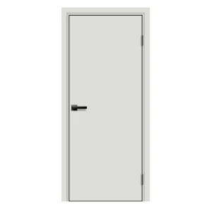Дверь межкомнатная глухая Асти 80x200 см Hardflex цвет белый жемчуг с замком и петлями 89412582 STLM-2139607