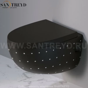 S511105SW Подвесной унитаз настенный Черный A. e T. Italia OVAL Италия