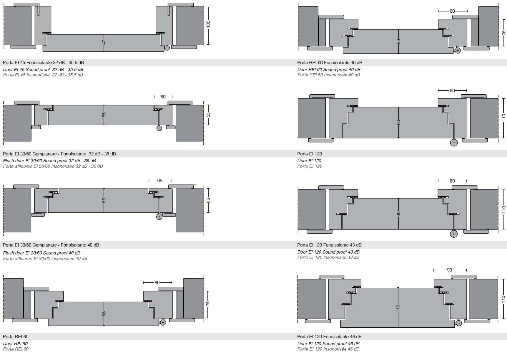 Деревянная акустическая противопожарная дверь Sebino Chiusure Fonoisolamento ARCH-00143647 - Вид №1
