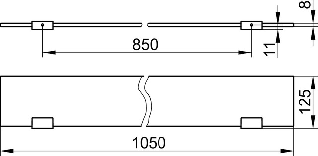 11110035100 Стеклянная полочка KEUCO Edition 11 - Вид №2