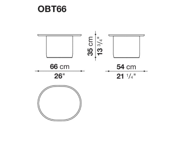 Полиуретановый садовый журнальный столик с мраморной столешницей B&B Italia Outdoor BUTTON ARCH-00127623 - Вид №14
