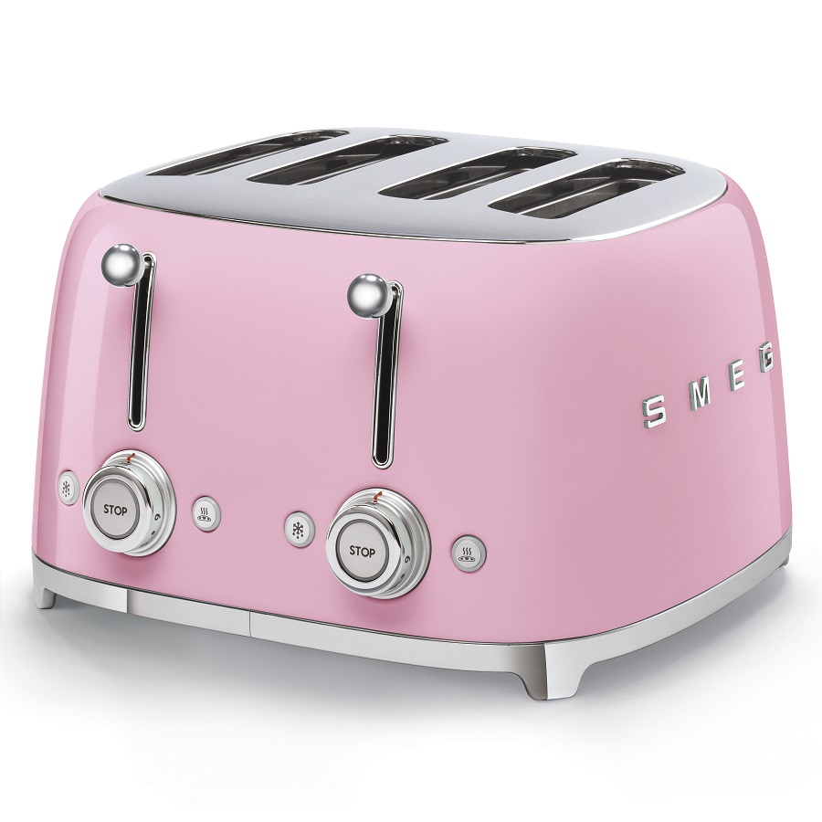 Тостер на 4 ломтика TSF03, розовый Smeg TSF03PKEU - Вид №1