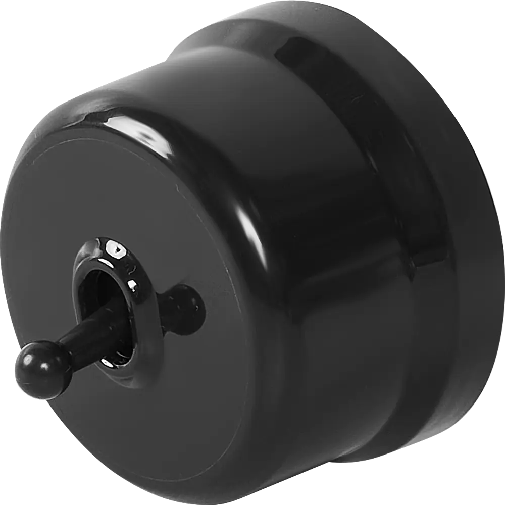 Выключатель Electraline одноклавишный в глянцевом коричневом исполнении 84229206