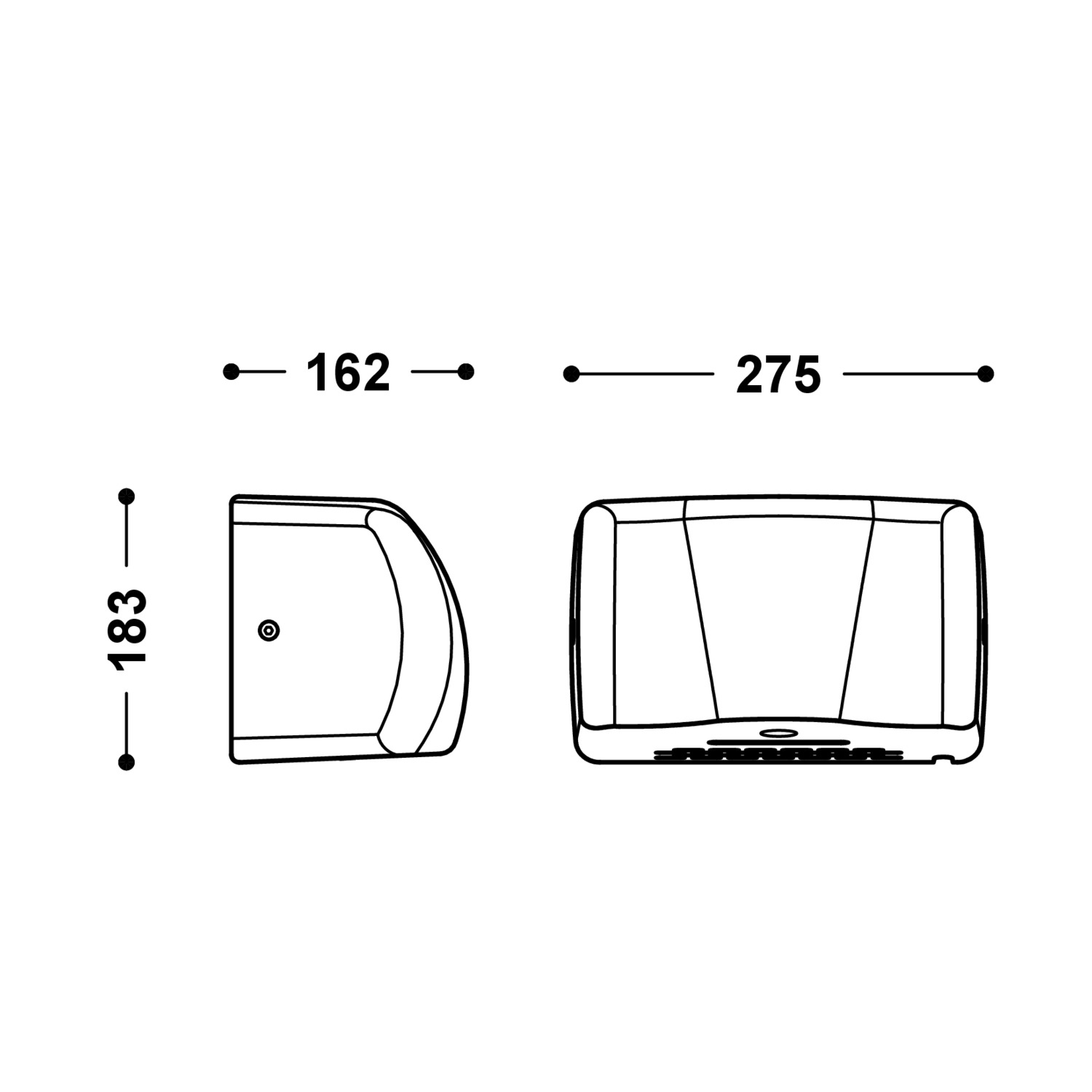 ЭЛЕКТРОННАЯ автоматическая сушилка для рук с горячим воздухом-39274201BL TRES Electronic - Вид №1