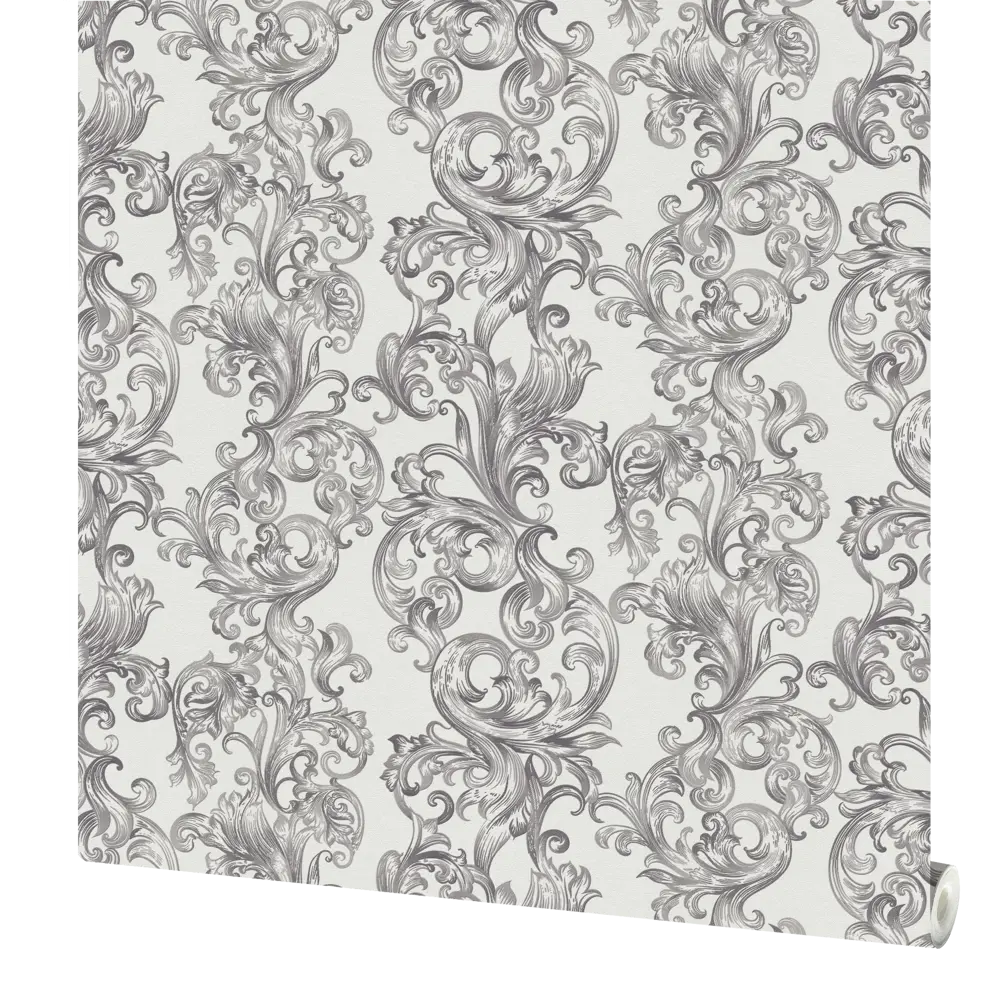Обои флизелиновые Erismann Arezzo серо-белые 1.06 м 5130-10 STLM-2046209