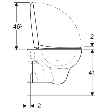 500.802.00.1 Подвесной унитаз настенный Белый Geberit  Германия  - Вид №5