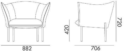 Grado Design Кресло из ткани с подлокотниками  Lil-ch-lg  - Вид №13