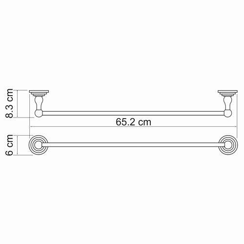 K-7330 Isar Держатель полотенец одинарный WasserKRAFT  - Вид №4