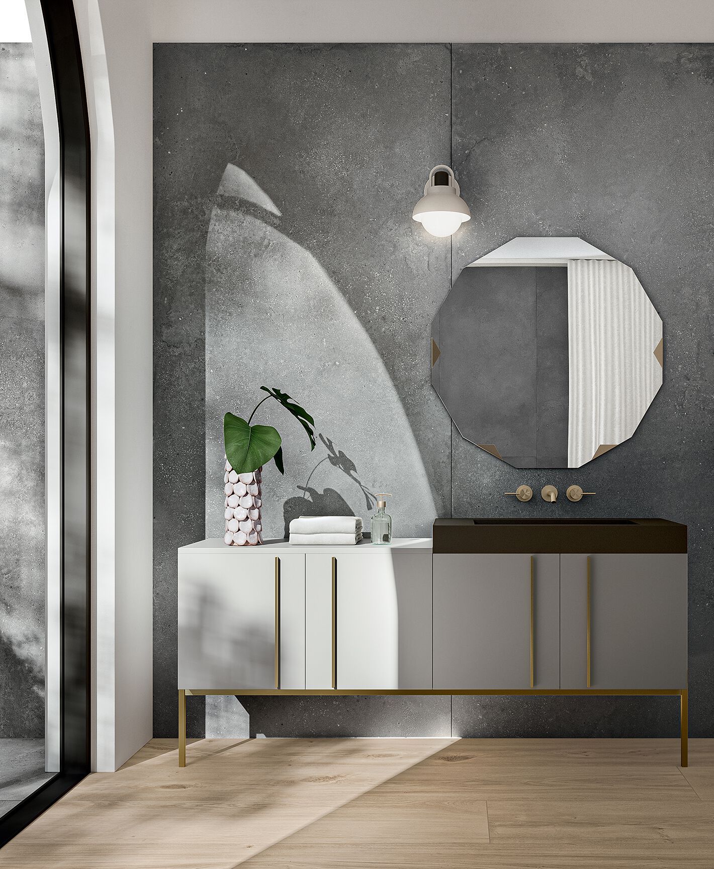 Пол / керамогранит с эффектом цемента CERAMICA FONDOVALLE пигмент ARCH-00067428 - Вид №1