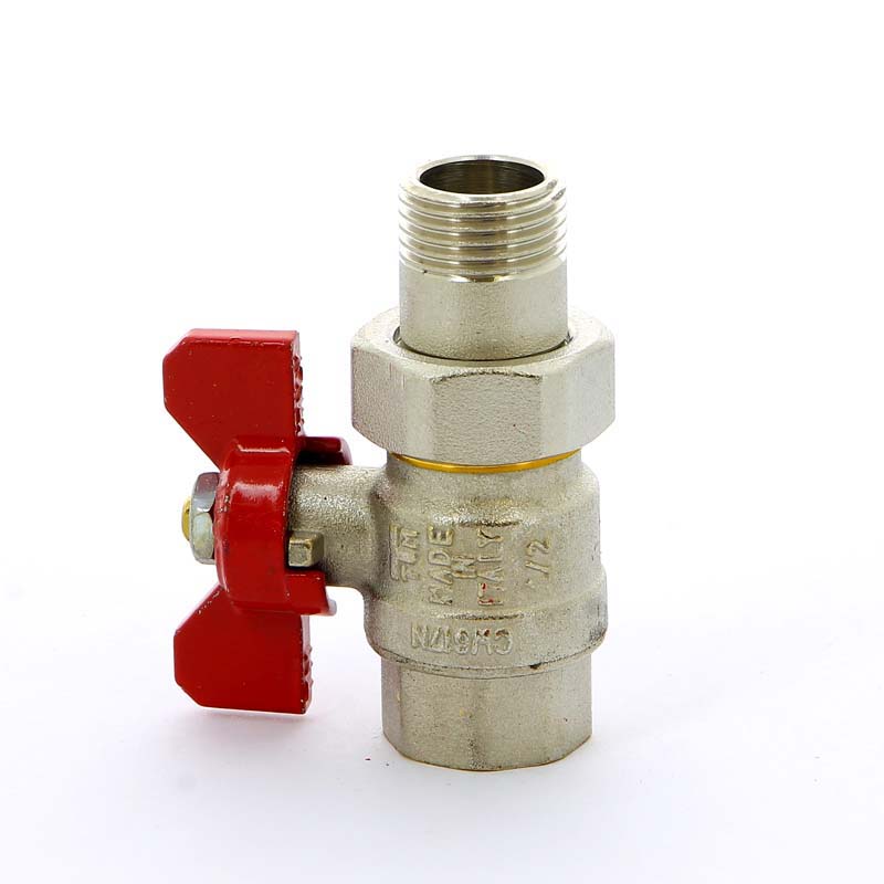 Кран шаровой НВ с разъемным соединением для коллектора бабочка TIEMME 1/2" 2120003 - Вид №1