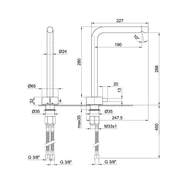 Смеситель для раковины с одним отверстием ABOUTWATER AF/21 ARCH-00139318 - Вид №8
