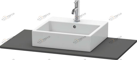 XS060E04949 XSquare Консоль Графит матовый, декор Duravit