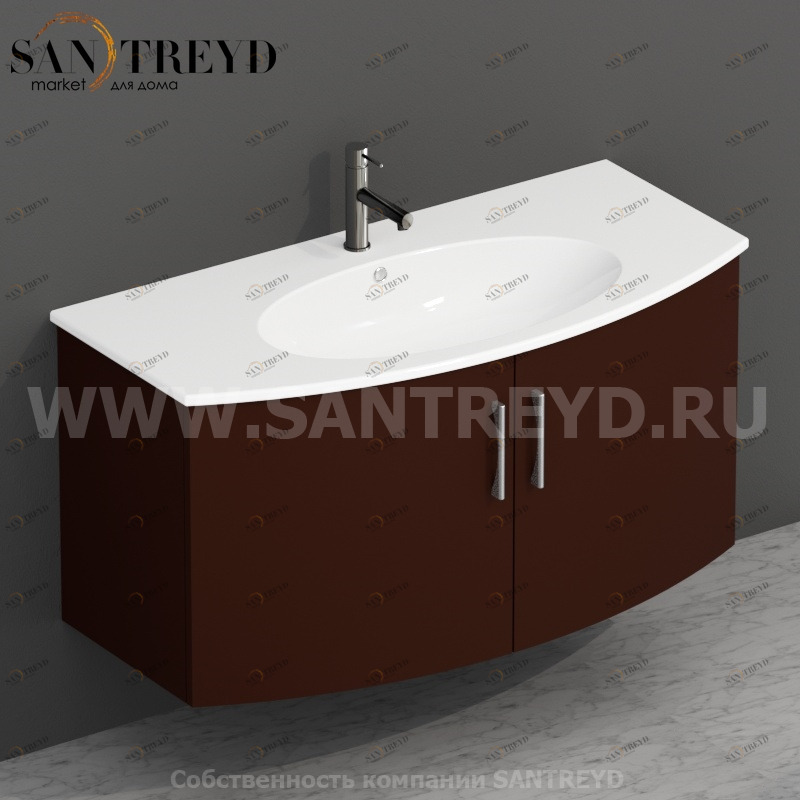 MDMA10Y099 Тумба с двумя створками 98 см коричневая Globo 4ALL Италия Ceramica Globo