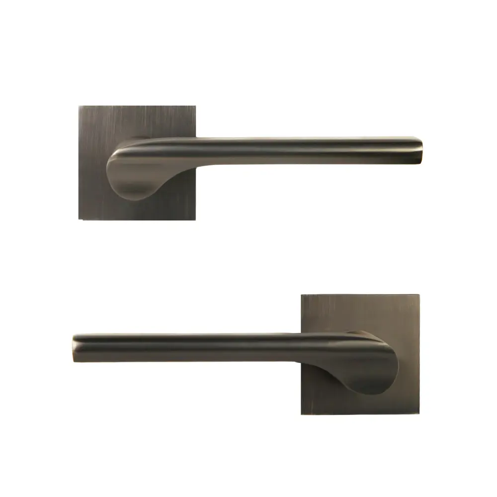 Дверная ручка на розетке KREAFORTA Паудер без запирания цвет графит STLM-2149196 - Вид №1