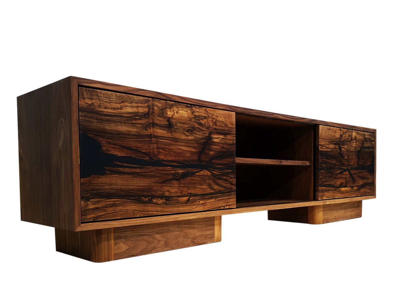 Мебель для телевизора из смолы и орехового дерева Legnor LEG2408784 ARCH-00136006