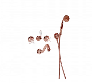 Gentry Home Смеситель для раковины от центра к центру 2 отверстия под смеситель 200 мм Chelsea Copper GH100828