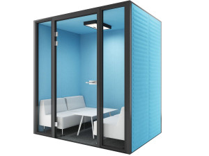 Акустическая офисная кабина со встроенным освещением