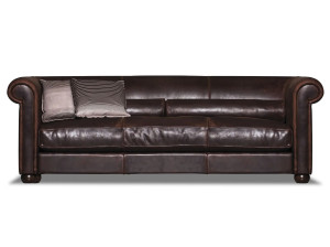 Кожаный линейный диван