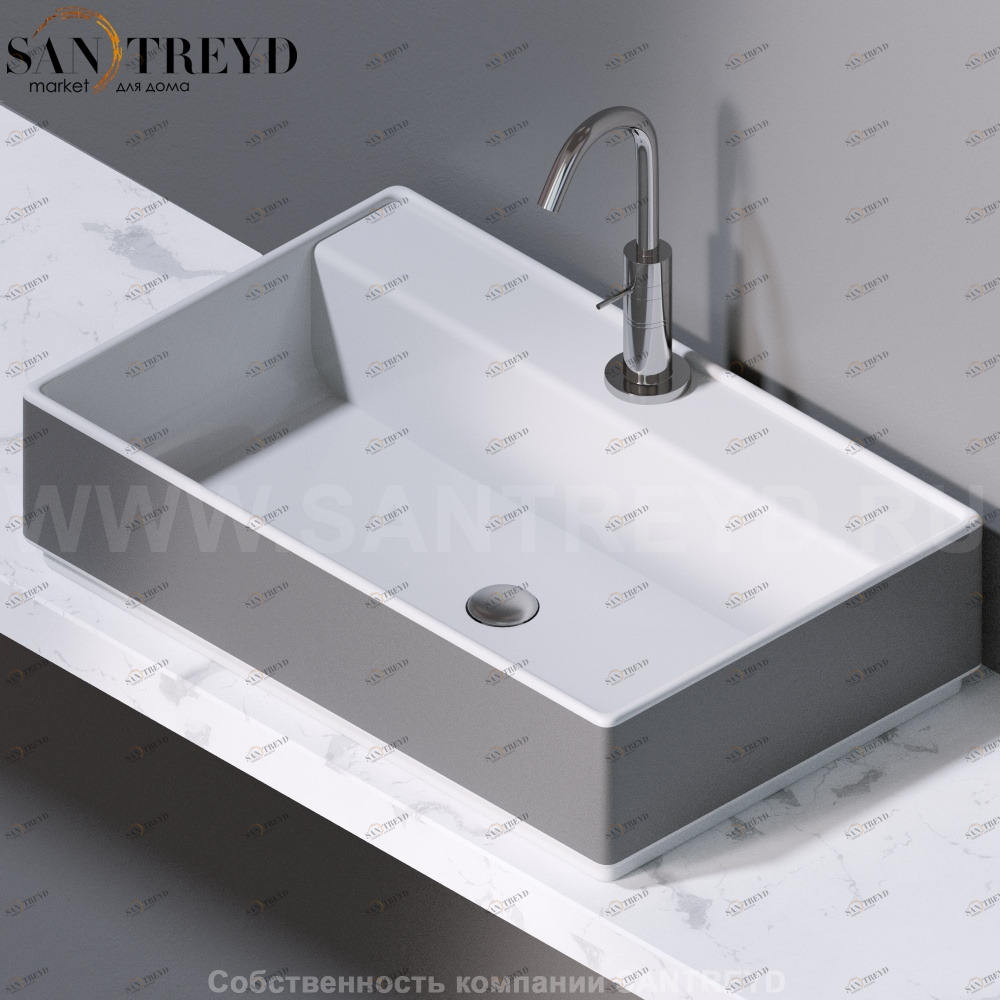 L621216 Накладная раковина на столешницу  прямоугольная A. e T. Italia Fly AeT ITALIA